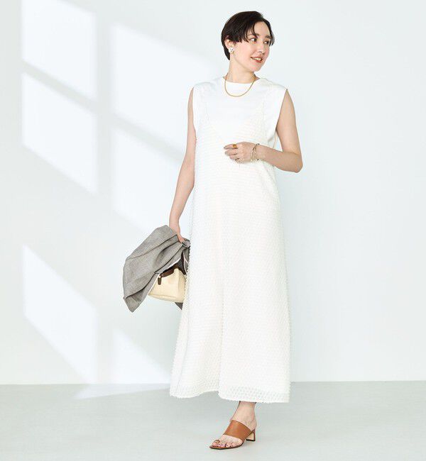 NOLLEY'S「ウォッシャブルカットジャガードキャミワンピース」|ワンピース|