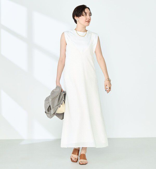 NOLLEY'S「ウォッシャブルカットジャガードキャミワンピース」|ワンピース|