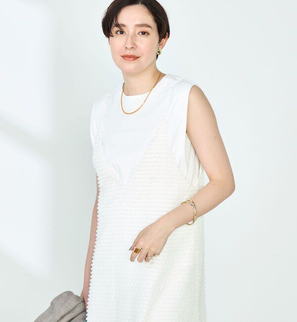 NOLLEY'S「ウォッシャブルカットジャガードキャミワンピース」|ワンピース|