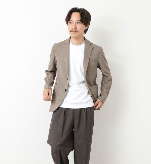 NOLLEY'S goodman「《セットアップ対応》Primeflex 吸水速乾 メランジ カノコ ストレッチイージーJK 25SS」|テーラードジャケット|