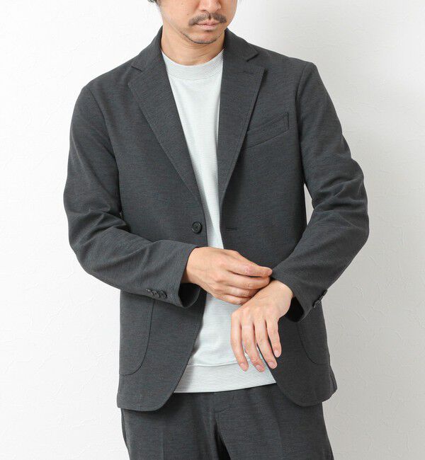 NOLLEY'S goodman「《セットアップ対応》Primeflex 吸水速乾 メランジ カノコ ストレッチイージーJK 25SS」|テーラードジャケット|