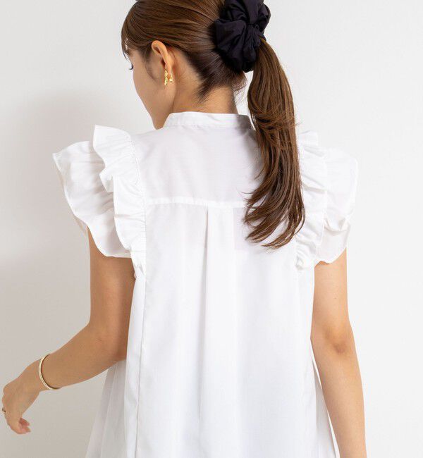 NOLLEY'S「袖フリルパール釦ブラウス」|シャツ・ブラウス|