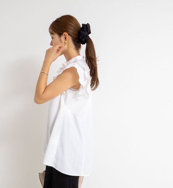 NOLLEY'S「袖フリルパール釦ブラウス」|シャツ・ブラウス|