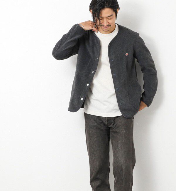 NOLLEY'S goodman「【DANTON/ダントン】JD-8939 FLEECE COLLARLESS JACKET 25AW」|ブルゾン・スタジャン|