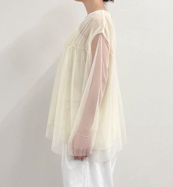 fredy emue「チュールシャーリングブラウス」|Tシャツ・カットソー|