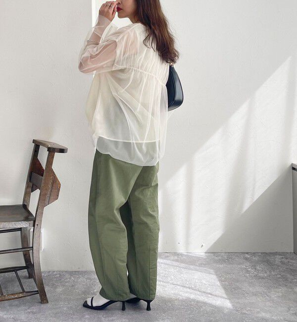 fredy emue「チュールシャーリングブラウス」|Tシャツ・カットソー|