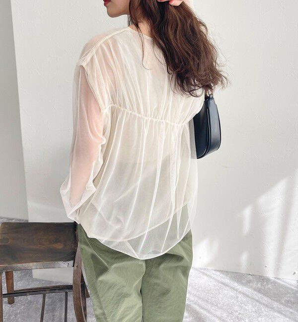 fredy emue「チュールシャーリングブラウス」|Tシャツ・カットソー|