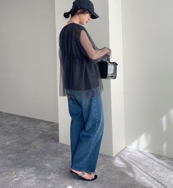 fredy emue「チュールシャーリングブラウス」|Tシャツ・カットソー|