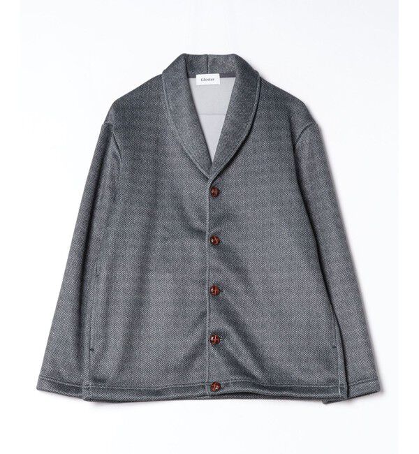 GLOSTER「【GLOSTER/グロスター】カチオンフリースボンディング くるみボタン ショールカーディガン」|カーディガン|