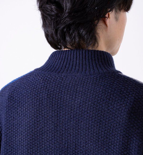 GLOSTER「【GLOSTER/グロスター】くるみボタン スタンドカラーカーディガン（無地/クレイジーパターン）」|ニット・セーター|