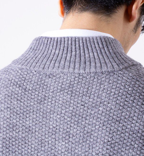 GLOSTER「【GLOSTER/グロスター】くるみボタン スタンドカラーカーディガン（無地/クレイジーパターン）」|ニット・セーター|