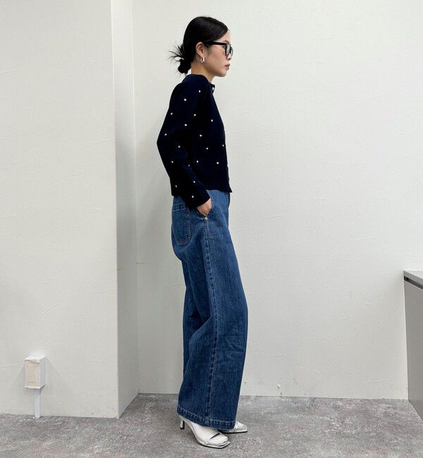 fredy emue「ハート刺繍ミラノリブカーディガン」|カーディガン|