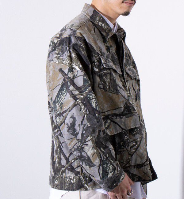 GLOSTER「【GLOSTER/グロスター】バイオウォッシュ ファティーグジャケット ミリタリーブルゾン」|ブルゾン・スタジャン|