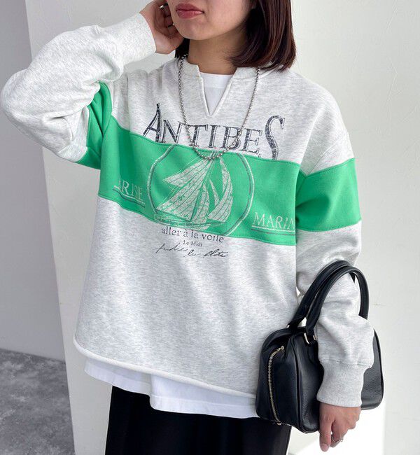 fredy emue「リメイク風スウェットプルオーバー」|スウェット・ジャージ|グリーン