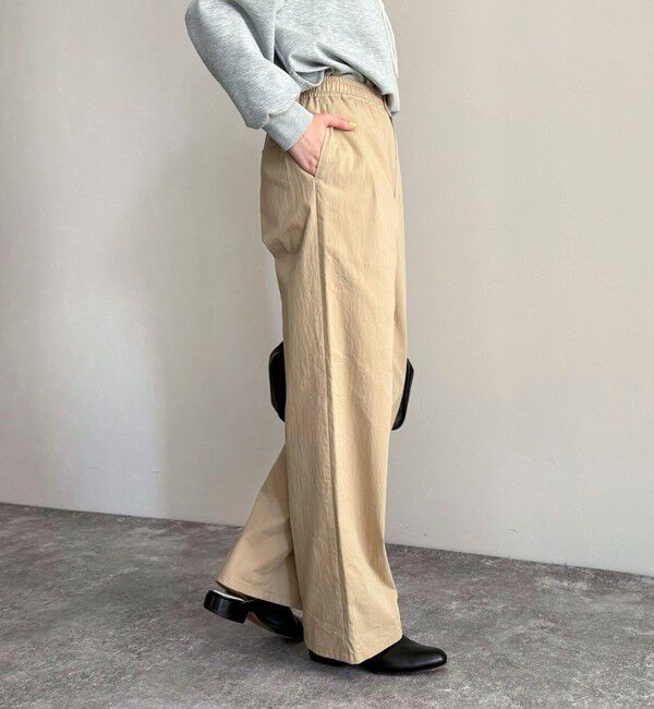 fredy emue「《セットアップ対応》綿ナイロンイージーストレートパンツ」|チノ|