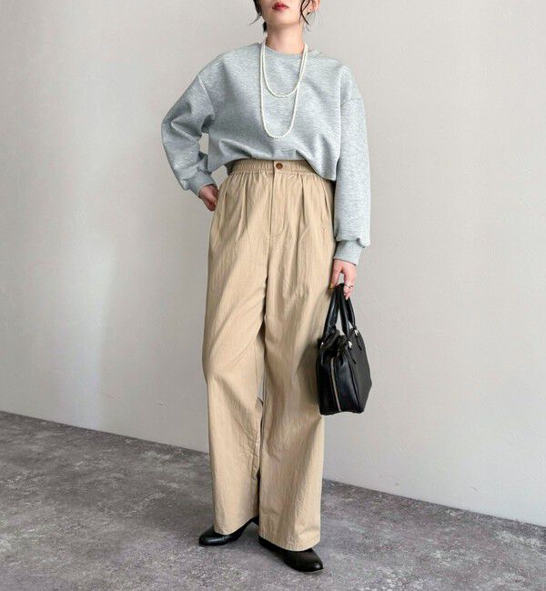 fredy emue「《セットアップ対応》綿ナイロンイージーストレートパンツ」|チノ|