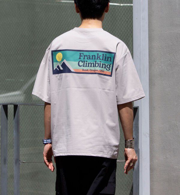 GLOSTER「【Franklin Climbing】FLEX TECH バックプリント 半袖ロゴTシャツ」|Tシャツ・カットソー|