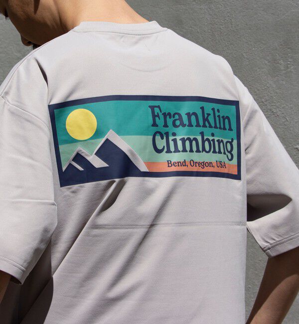 GLOSTER「【Franklin Climbing】FLEX TECH バックプリント 半袖ロゴTシャツ」|Tシャツ・カットソー|