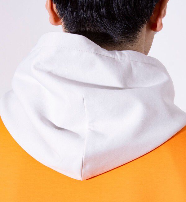 GLOSTER「【GLOSTER/グロスター】フレンチブルドッグ刺繍  ダンボールバイカラーパーカー フーディ」|パーカー|