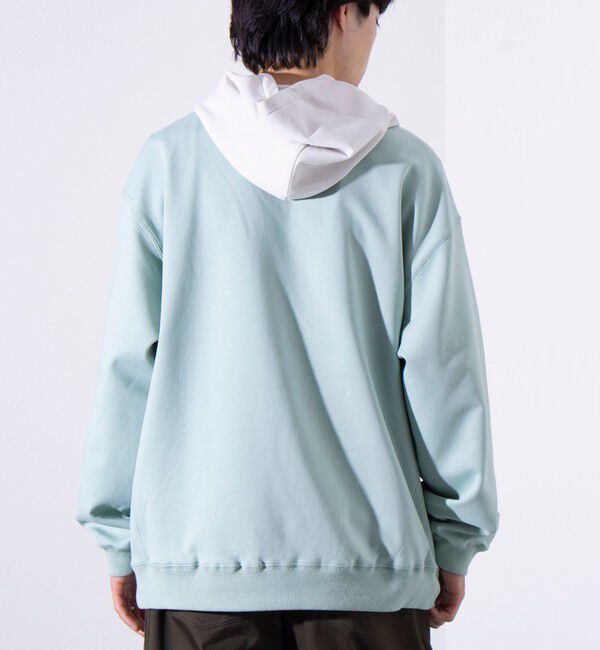 GLOSTER「【GLOSTER/グロスター】フレンチブルドッグ刺繍  ダンボールバイカラーパーカー フーディ」|パーカー|