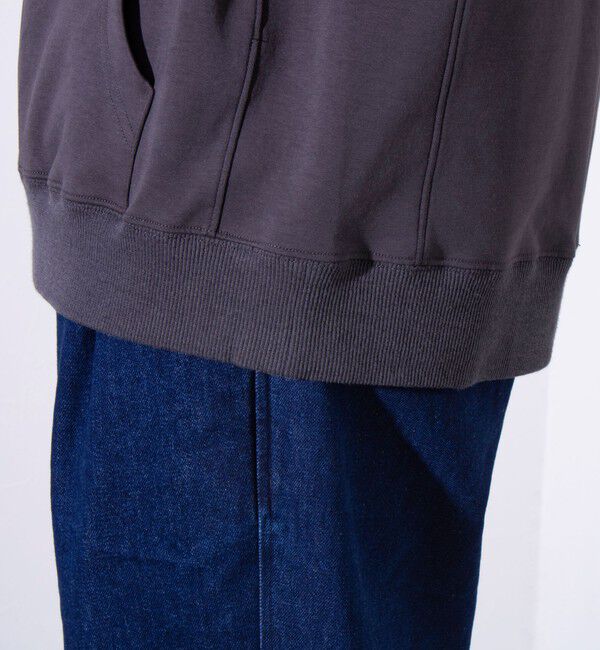 GLOSTER「【GLOSTER/グロスター】フレンチブルドッグ刺繍  ダンボールバイカラーパーカー フーディ」|パーカー|