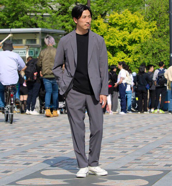 GLOSTER「【GLOSTER/グロスター】COOLMAX ポリトロスラックス イージーパンツ」|チノ|