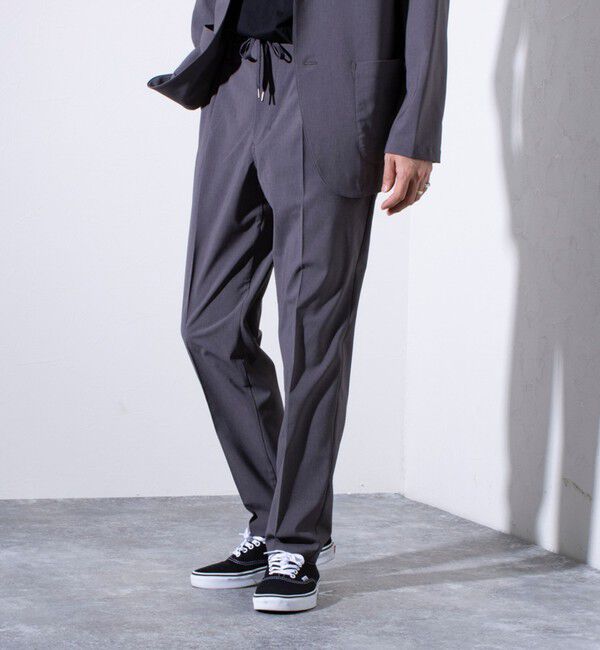 GLOSTER「【GLOSTER/グロスター】COOLMAX ポリトロスラックス イージーパンツ」|チノ|