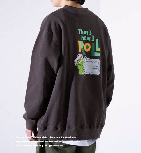 GLOSTER「【SESAME STREET】meets【GLOSTER】クルーネック  プリントスウェット」|スウェット・ジャージ|ブラック系その他