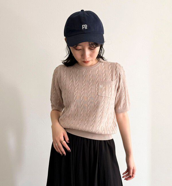 fredy emue「FR刺繍ケーブル柄ポケ付きプルオーバー」|ニット・セーター|