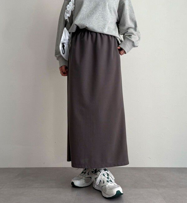 fredy emue「《セットアップ対応》ジョーゼットイーイジータイトスカート」|タイト|チャコールグレー