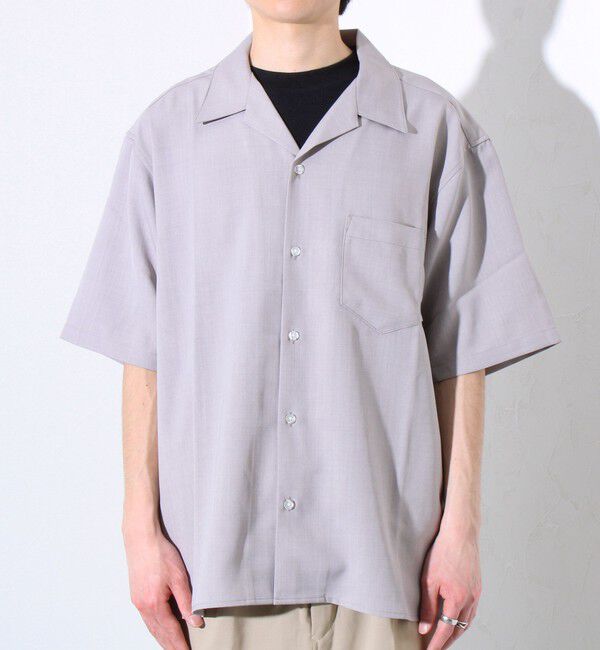 GLOSTER「【GLOSTER/グロスター】ドライポリツイル オープンカラーシャツ 開襟シャツ 半袖シャツ」|シャツ・ブラウス|