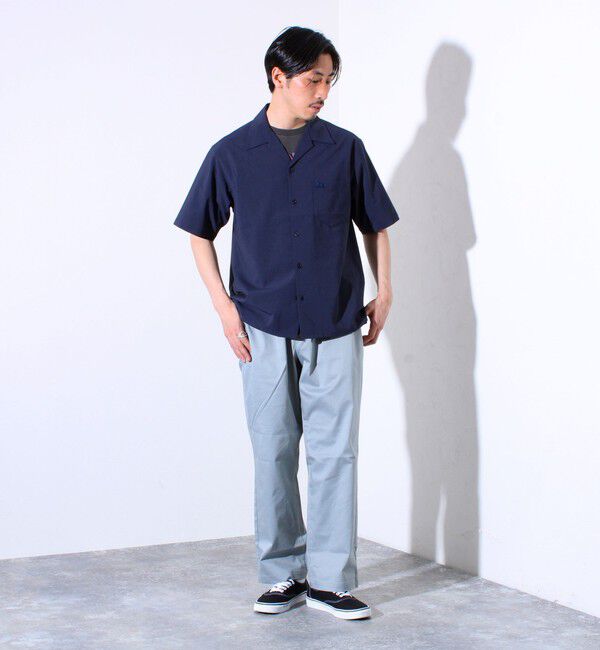 GLOSTER「【GLOSTER/グロスター】フレンチブルドッグ刺繍 COOLMAX オープンカラーシャツ」|シャツ・ブラウス|