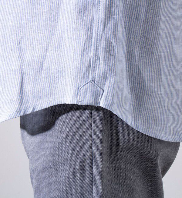 GLOSTER「【GLOSTER/グロスター】リネン100％ パラシュートカッタウェイ 長袖シャツ」|シャツ・ブラウス|