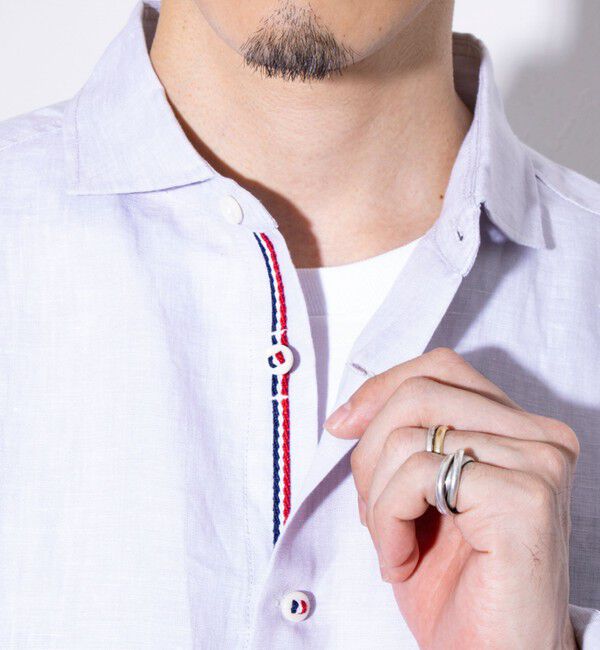 GLOSTER「【GLOSTER/グロスター】リネン100％ パラシュートカッタウェイ 長袖シャツ」|シャツ・ブラウス|