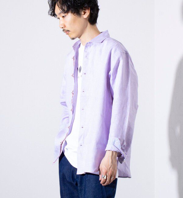 GLOSTER「【GLOSTER/グロスター】リネン100％ パラシュートカッタウェイ 長袖シャツ」|シャツ・ブラウス|