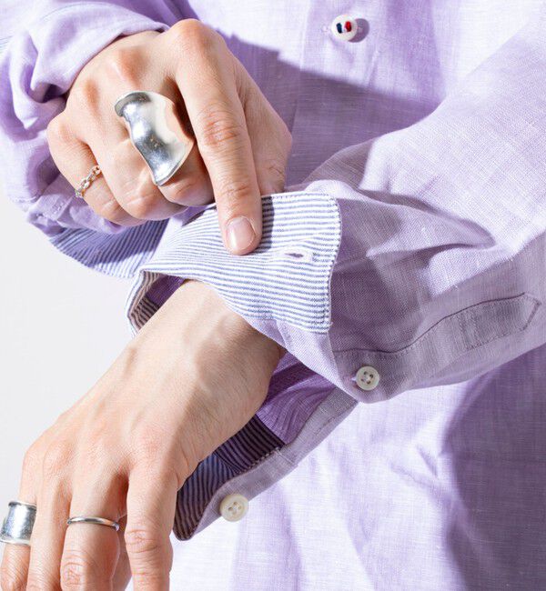 GLOSTER「【GLOSTER/グロスター】リネン100％ パラシュートカッタウェイ 長袖シャツ」|シャツ・ブラウス|