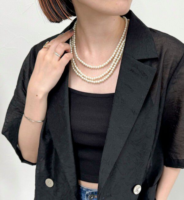 fredy emue「パール／メタルマルチロングネックレス」|ネックレス|