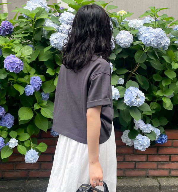 fredy emue「【新色追加！】ベーシッククロップド丈Tシャツ」|Tシャツ・カットソー|