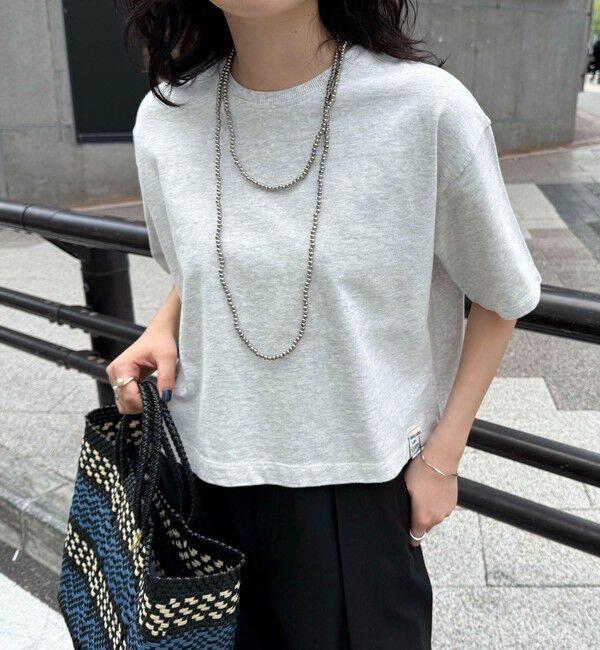 fredy emue「【新色追加！】ベーシッククロップド丈Tシャツ」|Tシャツ・カットソー|