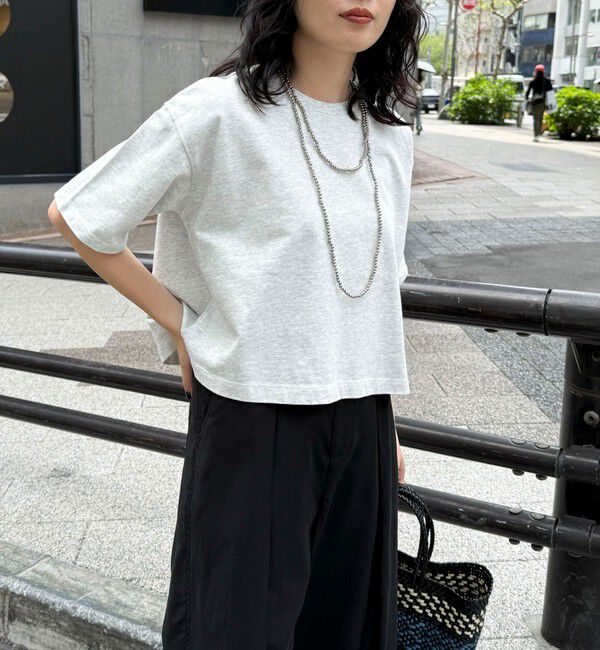 fredy emue「【新色追加！】ベーシッククロップド丈Tシャツ」|Tシャツ・カットソー|