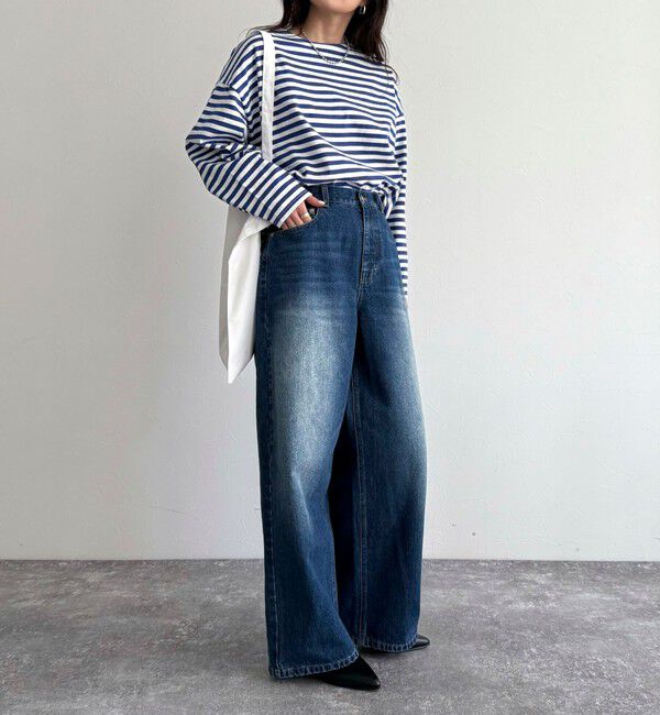 fredy emue「ルーズストレートデニムパンツ」|デニム|