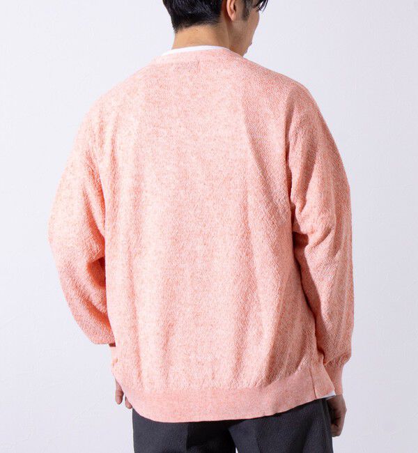 GLOSTER「【GLOSTER/グロスター】フレンチブルドッグ刺繍 リネン混 カーディガン Vネック」|カーディガン|