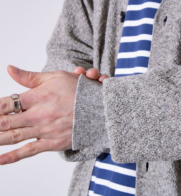 GLOSTER「【GLOSTER/グロスター】フレンチブルドッグ刺繍 リネン混 カーディガン Vネック」|カーディガン|