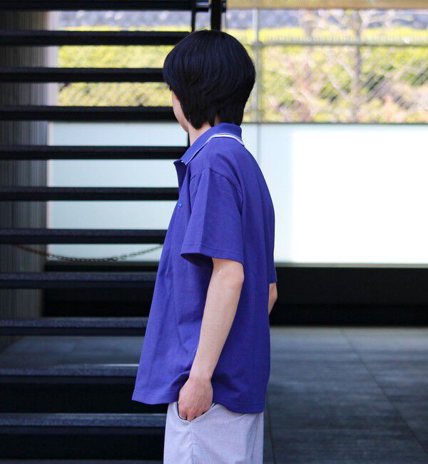 GLOSTER「【Jack Purcell/ジャックパーセル】鹿の子 ラインポロシャツ ワンポイント」|ポロシャツ|