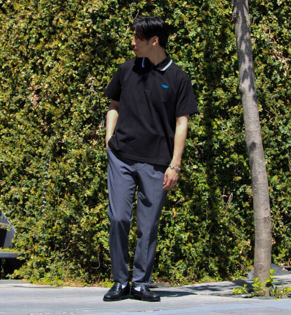 GLOSTER「【Jack Purcell/ジャックパーセル】鹿の子 ラインポロシャツ ワンポイント」|ポロシャツ|