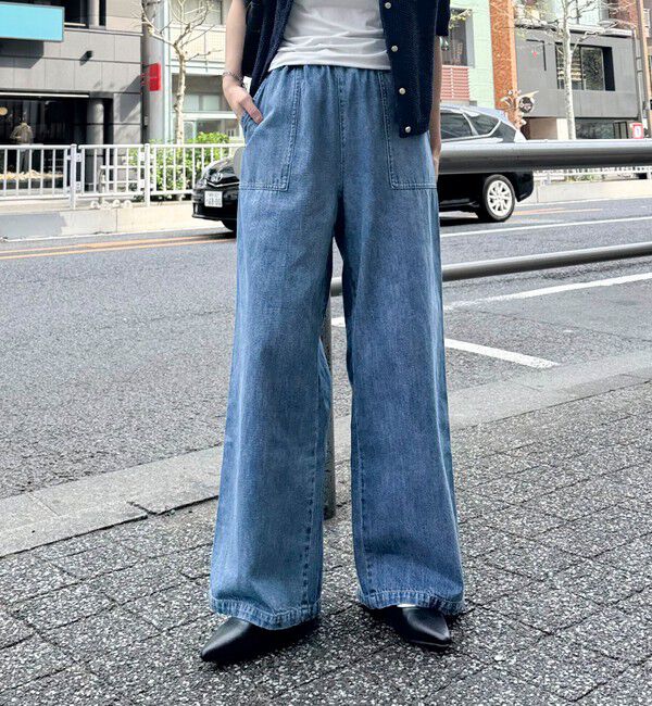 fredy emue「ライトオンスデニムベイカーイージーパンツ」|デニム|