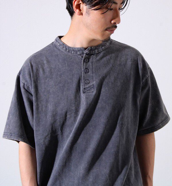 FREDY MAC「【FREDYMAC/フレディマック】 USコットン スノーウォッシュ ヘンリーネックTシャツ」|Tシャツ・カットソー|