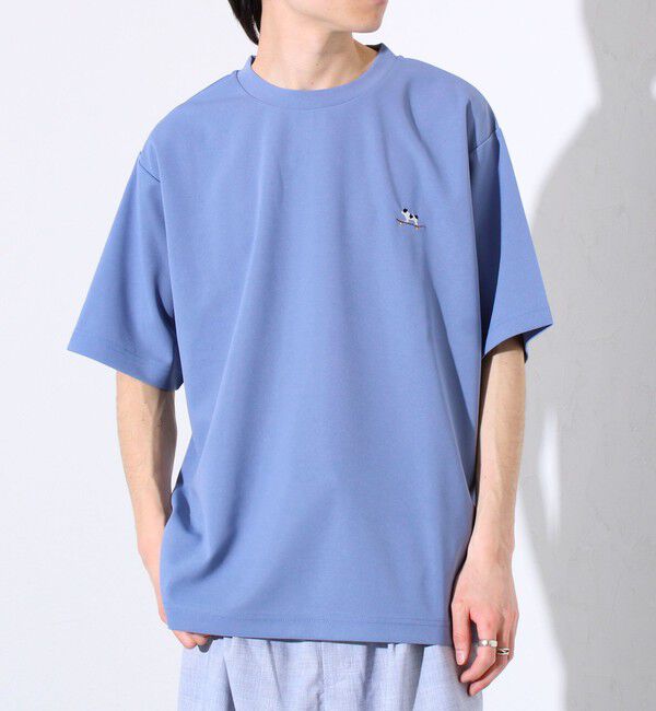 GLOSTER「【GLOSTER/グロスター】フレンチブルドッグ刺繍 カットジョーゼットTシャツ」|Tシャツ・カットソー|