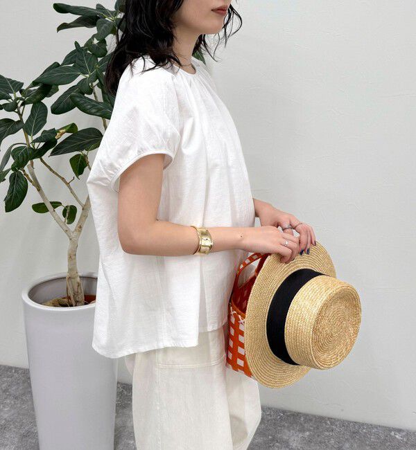 fredy emue「【GEVACO/ゲバコ】リネンフレンチスリーブブラウス」|シャツ・ブラウス|