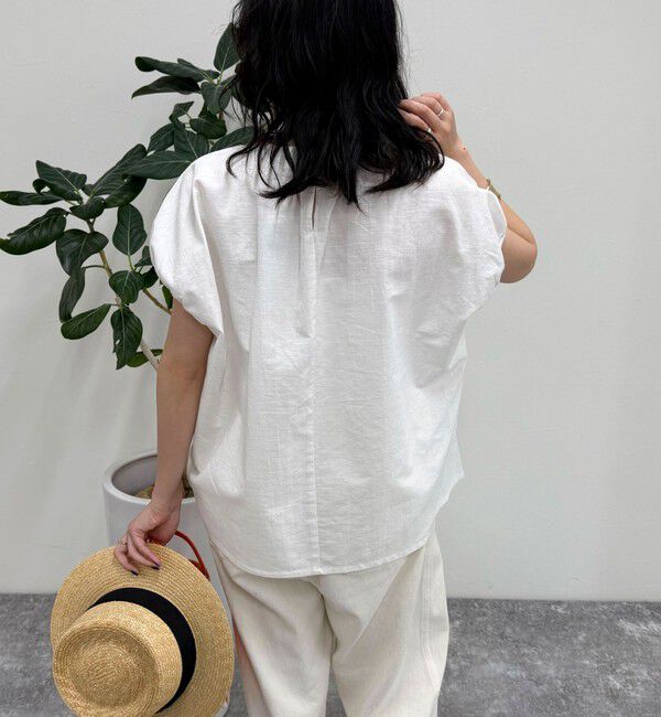 fredy emue「【GEVACO/ゲバコ】リネンフレンチスリーブブラウス」|シャツ・ブラウス|